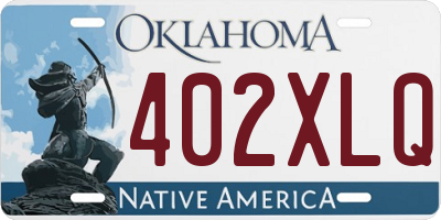 OK license plate 402XLQ
