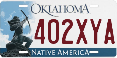 OK license plate 402XYA