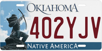OK license plate 402YJV
