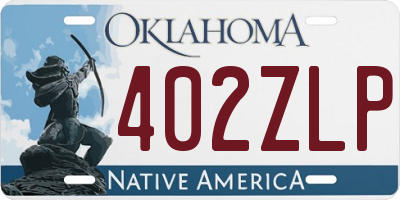 OK license plate 402ZLP