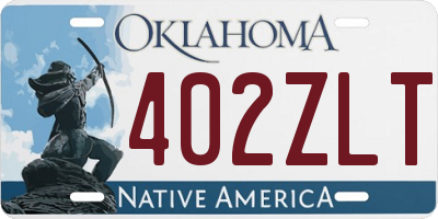 OK license plate 402ZLT