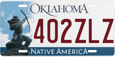 OK license plate 402ZLZ