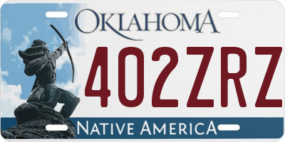 OK license plate 402ZRZ