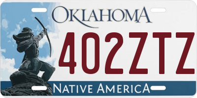 OK license plate 402ZTZ