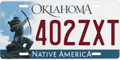 OK license plate 402ZXT
