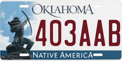 OK license plate 403AAB