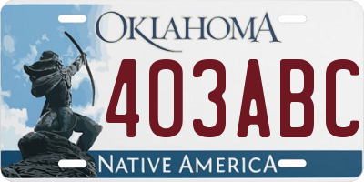 OK license plate 403ABC