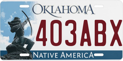 OK license plate 403ABX