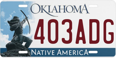 OK license plate 403ADG