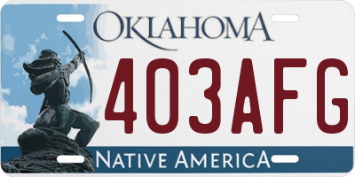 OK license plate 403AFG