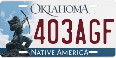 OK license plate 403AGF