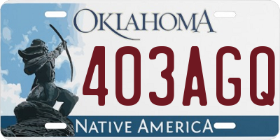 OK license plate 403AGQ