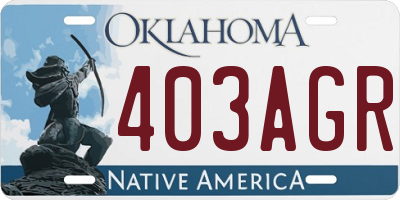 OK license plate 403AGR