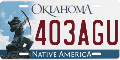 OK license plate 403AGU