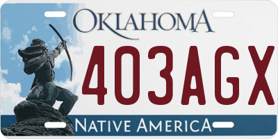 OK license plate 403AGX