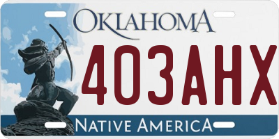OK license plate 403AHX