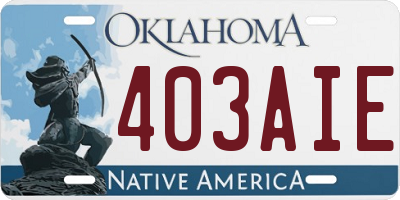 OK license plate 403AIE