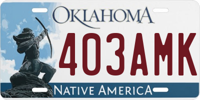 OK license plate 403AMK