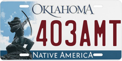 OK license plate 403AMT