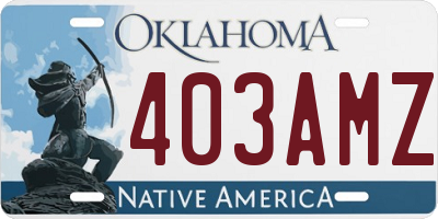 OK license plate 403AMZ