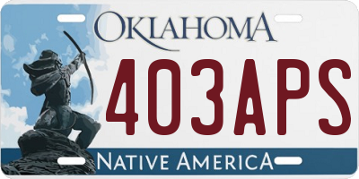 OK license plate 403APS