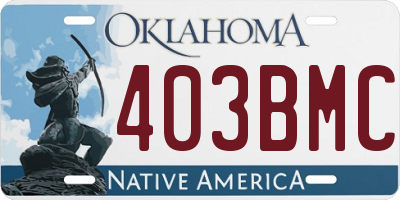 OK license plate 403BMC