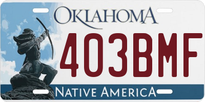 OK license plate 403BMF