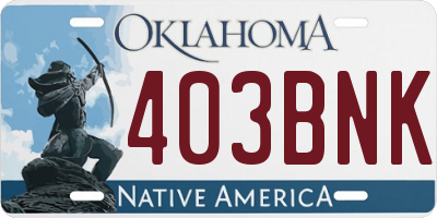 OK license plate 403BNK