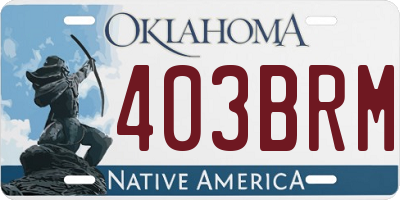 OK license plate 403BRM
