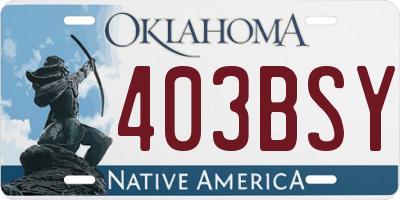 OK license plate 403BSY