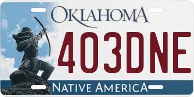 OK license plate 403DNE