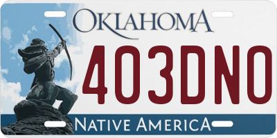 OK license plate 403DNO