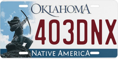 OK license plate 403DNX