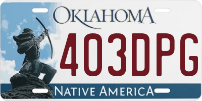 OK license plate 403DPG