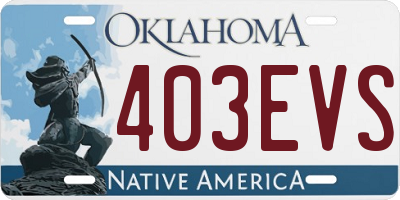 OK license plate 403EVS