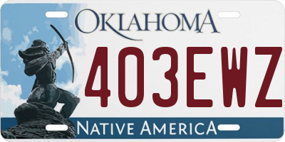 OK license plate 403EWZ