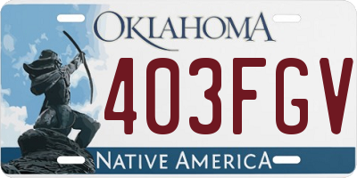 OK license plate 403FGV