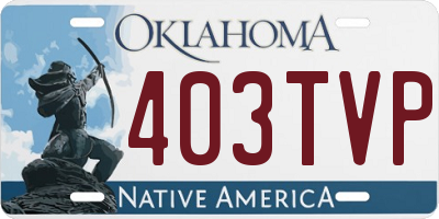 OK license plate 403TVP
