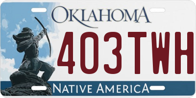 OK license plate 403TWH