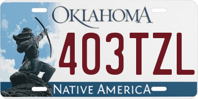 OK license plate 403TZL