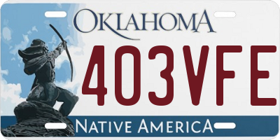 OK license plate 403VFE