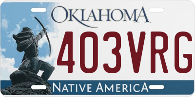 OK license plate 403VRG