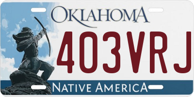 OK license plate 403VRJ