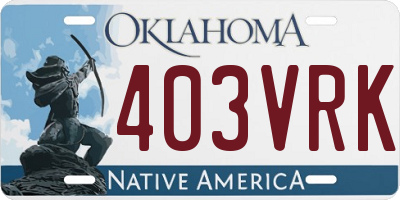 OK license plate 403VRK
