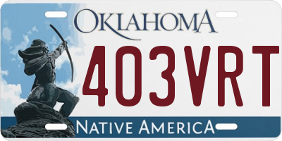 OK license plate 403VRT