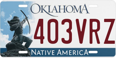 OK license plate 403VRZ