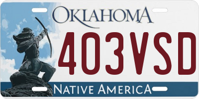 OK license plate 403VSD