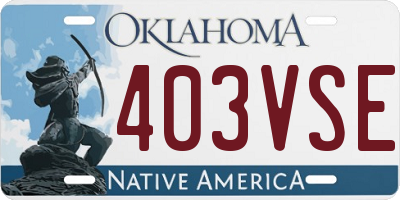 OK license plate 403VSE