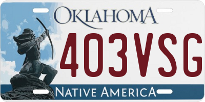 OK license plate 403VSG