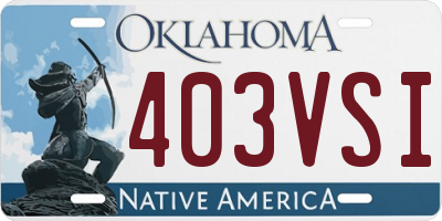 OK license plate 403VSI
